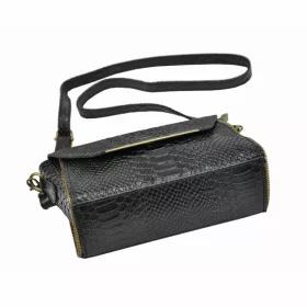 Luka 19-49 fekete női bőr oldaltáska 22 x 15 x 8,5 cm