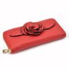 Eslee F9999 narancs rávarrt virágos női rostbőr pénztárca 19.3 x 10 x 4 cm