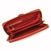 Eslee F9999 narancs rávarrt virágos női rostbőr pénztárca 19.3 x 10 x 4 cm