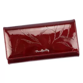   Pierre Cardin 02 LEAF 122 bordó lakkbőr női pénztárca 19.5 x 10 cm