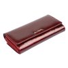 Pierre Cardin 02 LEAF 122 bordó lakkbőr női pénztárca 19.5 x 10 cm