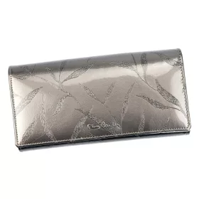   Pierre Cardin 02 LEAF 122 szürke lakkbőr női pénztárca 19.5 x 10 cm