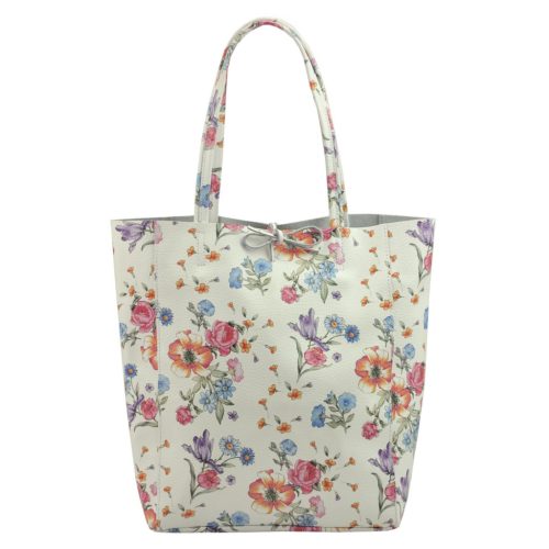 Patrizia 419-013 FL fehér női bőr kézitáska, shopper 38 x 37 x 13 cm