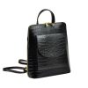 Patrizia 518-014 COCO fekete bőr női hátizsák 25 x 29 x 10 cm
