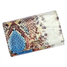   PATRIZIA VL-112 RFID kék kígyóbőr mintás női bőr pénztárca 15 x 9.7 x 4.5 cm