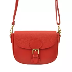Luka 19-59 GOLD piros női bőr válltáska 26 x 16 x 7 cm