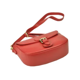 Luka 19-59 GOLD piros női bőr válltáska 26 x 16 x 7 cm