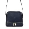 Florence 510 navy kék női bőr válltáska, oldaltáska 23 x 19 x 9.5 cm