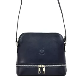   Florence 510 navy kék női bőr válltáska, oldaltáska 23 x 19 x 9.5 cm