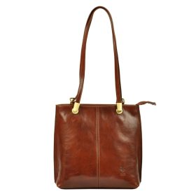   Florence 35 olasz barna női bőr hátizsákká alakítható válltáska 32 x 28 x 9 cm