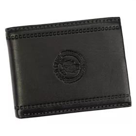   Harvey Miller Polo Club 1725-292E fekete férfi bőr pénztárca 12.5 x 9.7 x 2.7 cm