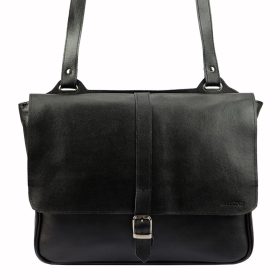   Baleine S22 LIC fekete bőr válltáska, laptoptáska 40 x 30 x 9 cm