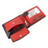 Money Kepper SN5600 RFID fekete-piros férfi bőr pénztárca 12.5 x 9.5 x 2.3 cm