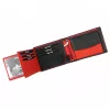 Money Kepper SN5600 RFID fekete-piros férfi bőr pénztárca 12.5 x 9.5 x 2.3 cm