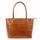 Florence 12 konyakbarna női bőr válltáska, shopper 40 x 27 x 16 cm