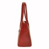 Florence 12 konyakbarna női bőr válltáska, shopper 40 x 27 x 16 cm