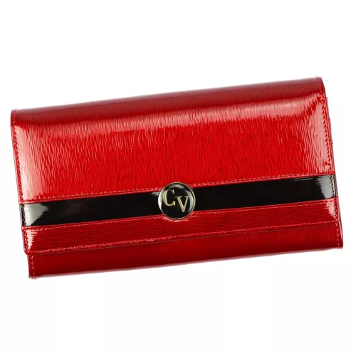 Cavaldi H20-2-SH piros női lakkbőr pénztárca 18.5 x 10 x 4 cm