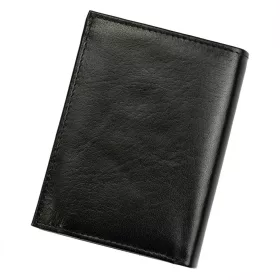   Rovicky 1541-03-BOR RFID fekete-piros férfi bőr pénztárca 9,5 x 12,8 cm