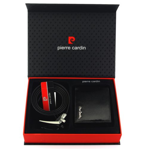  Pierre Cardin ZG-85 bőr öv, bőr pénztárca ajándék szett 130 cm