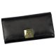 Gregorio GS-100 nagyméretű, fekete női bőr pénztárca 18,5 × 9,5 cm