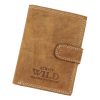 Wild N4L-P-CHM RFID barna férfi bőr pénztárca 10.5 x 13 x 3 cm