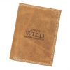 Wild N4-P-CHM RFID konyak férfi bőr pénztárca 10 x 13 x 2.5 cm