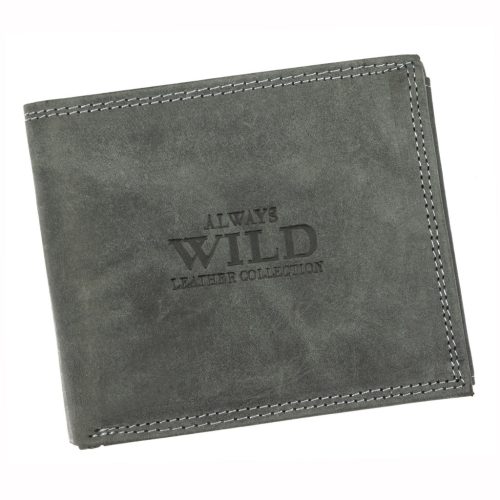 Wild N992-P-CHM RFID szürke férfi bőr pénztárca 12.2 x 10.5 x 2.5 cm