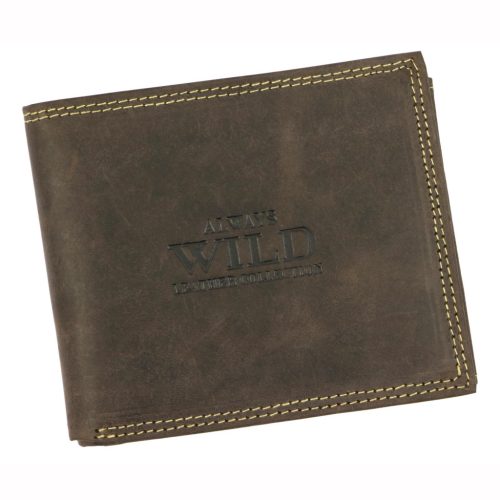 Wild N992-P-CHM RFID fekete férfi bőr pénztárca 12.2 x 10.5 x 2.5 cm