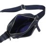 Harvey Miller Polo Club 30327 sötétkék férfi bőr oldaltáska 8 x 24 x 21 cm