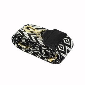   Gregorio AZTEC-4 GOLD fekete-fehér női vállpánt 125 x 5 cm