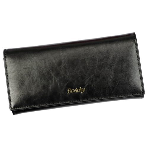 Rovicky 8802-BPRN RFID fekete női bőr pénztárca 18.5 x 9 x 3 cm