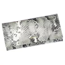   Rovicky 8801-SNR RFID ezüst női bőr pénztárca 18,5 x 9 cm