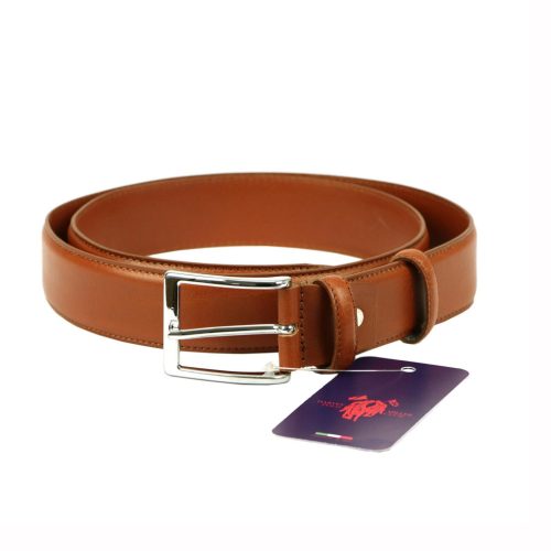 Harvey Miller 035/1 barna férfi marhabőr öv 3.5 cm