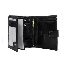   Rovicky N4L-RVTP-2895 RFID fekete-piros férfi bőr pénztárca 10,5 x 13 cm