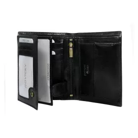   Rovicky N4-RVTP RFID fekete-piros férfi bőr pénztárca 9,8 x 12,5 cm