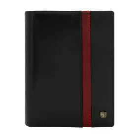  Rovicky N575-RVTP RFID fekete-piros férfi bőr pénztárca 10 x 13 cm