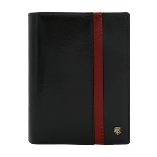 Rovicky N575-RVTP RFID fekete-piros férfi bőr pénztárca 10 x 13 cm