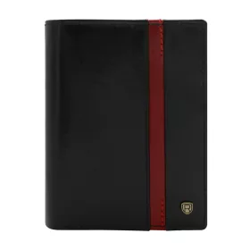   Rovicky N62-RVTP RFID fekete-piros férfi bőr pénztárca 9,5 x 12,5 cm