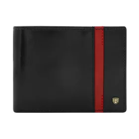   Rovicky N992-RVTP RFID fekete-piros férfi bőr pénztárca 12,5 x 9,5 cm