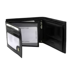   Rovicky N992-RVTP RFID fekete-piros férfi bőr pénztárca 12,5 x 9,5 cm