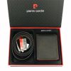 Pierre Cardin ZG-78-BR bőr öv, bőr pénztárca ajándék szett 125 cm