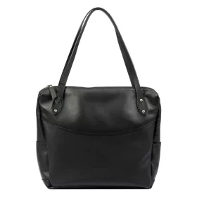   Pierre Cardin 5335 EDF fekete női bőr válltáska 38 x 29 x 13 cm