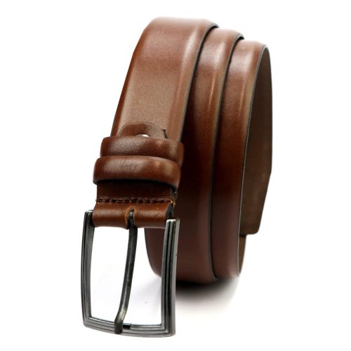 VerMari PM-35 barna férfi marhabőr öv 125 X 3.5 cm
