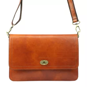   Pierre Cardin 4236 GNC AVANC barna női bőr válltáska, oldaltáska 32 x 21 x 10 cm