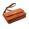 Pierre Cardin 4236 GNC AVANC barna női bőr válltáska, oldaltáska 32 x 21 x 10 cm