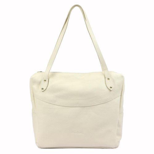 Pierre Cardin 5335 EDF krém női bőr válltáska 38 x 29 x 13 cm