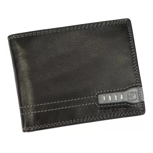 Roncato 185-61 fekete férfi bőr pénztárca 12.5 x 9.5 x 3 cm