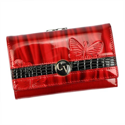 Cavaldi H23-2-DBF piros női bőr pénztárca 14,5 x 9 cm