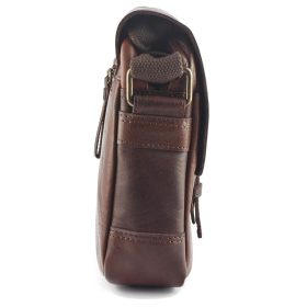   EL FORREST MB11-22 barna férfi bőr oldaltáska, válltáska 20 x 26 x 7 cm