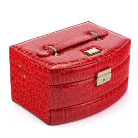   PATRIZIA BEAUTY-18020 piros női ékszerdoboz 18 x 14 x 24 cm
